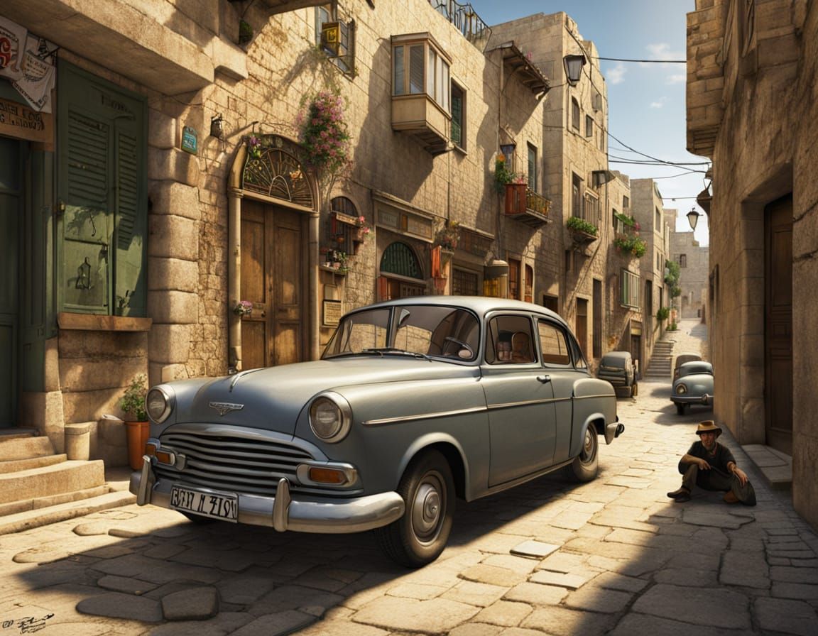 רכב בסימטת אבן בירושלים