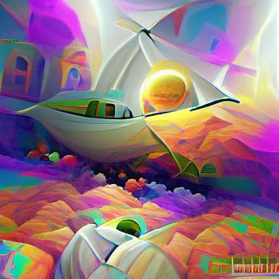 flying in space ship
