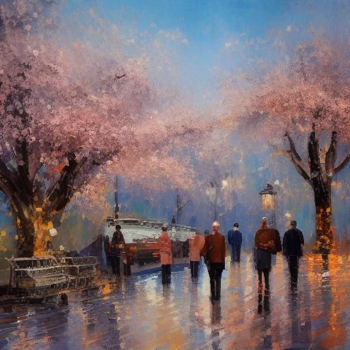 <lora:ImpressCitySD15:1.3> New York, Manhattan, people in the street