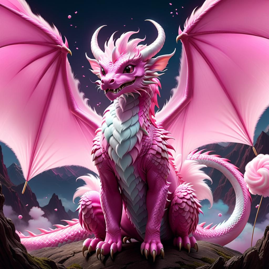 Pink Dragon - Ai Generated Artwork - Nightcafe Creator