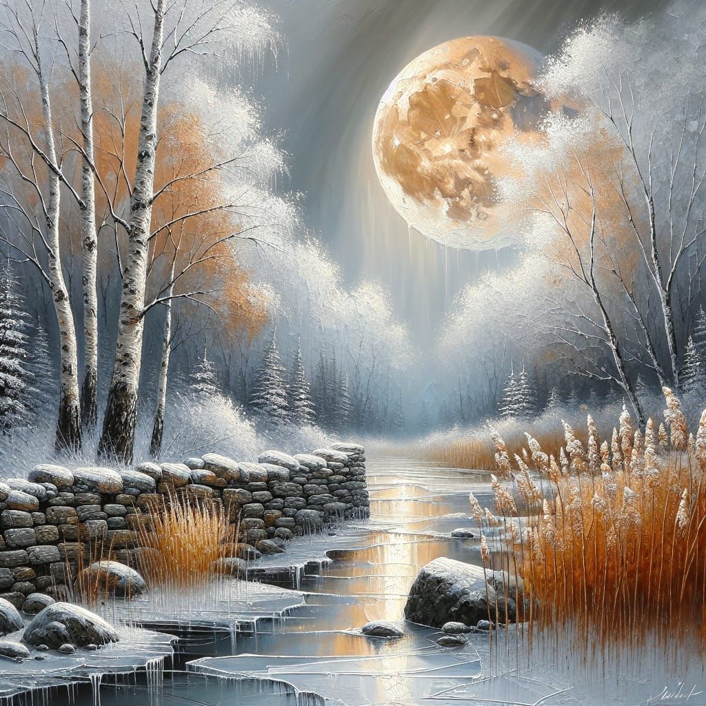 a peaceful winter landscape