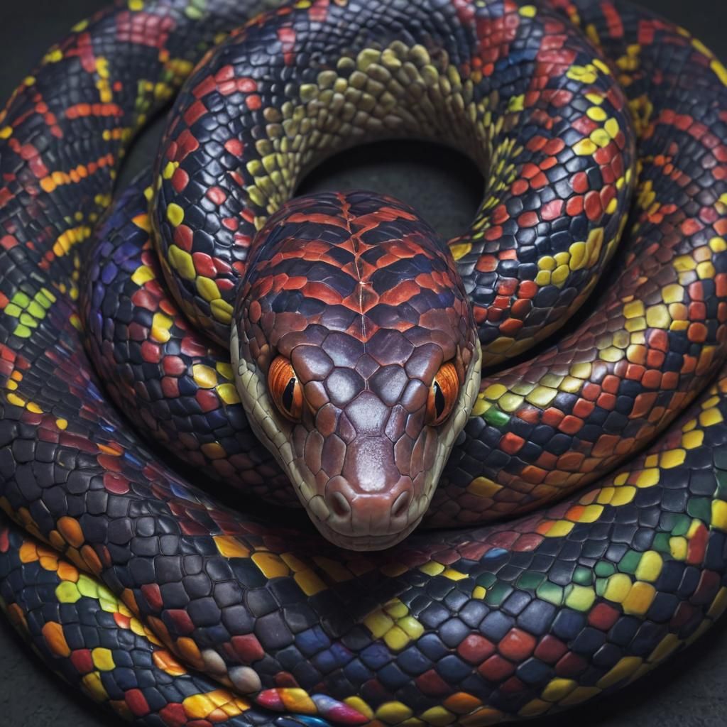 Snake eyes!  by @Dippedut