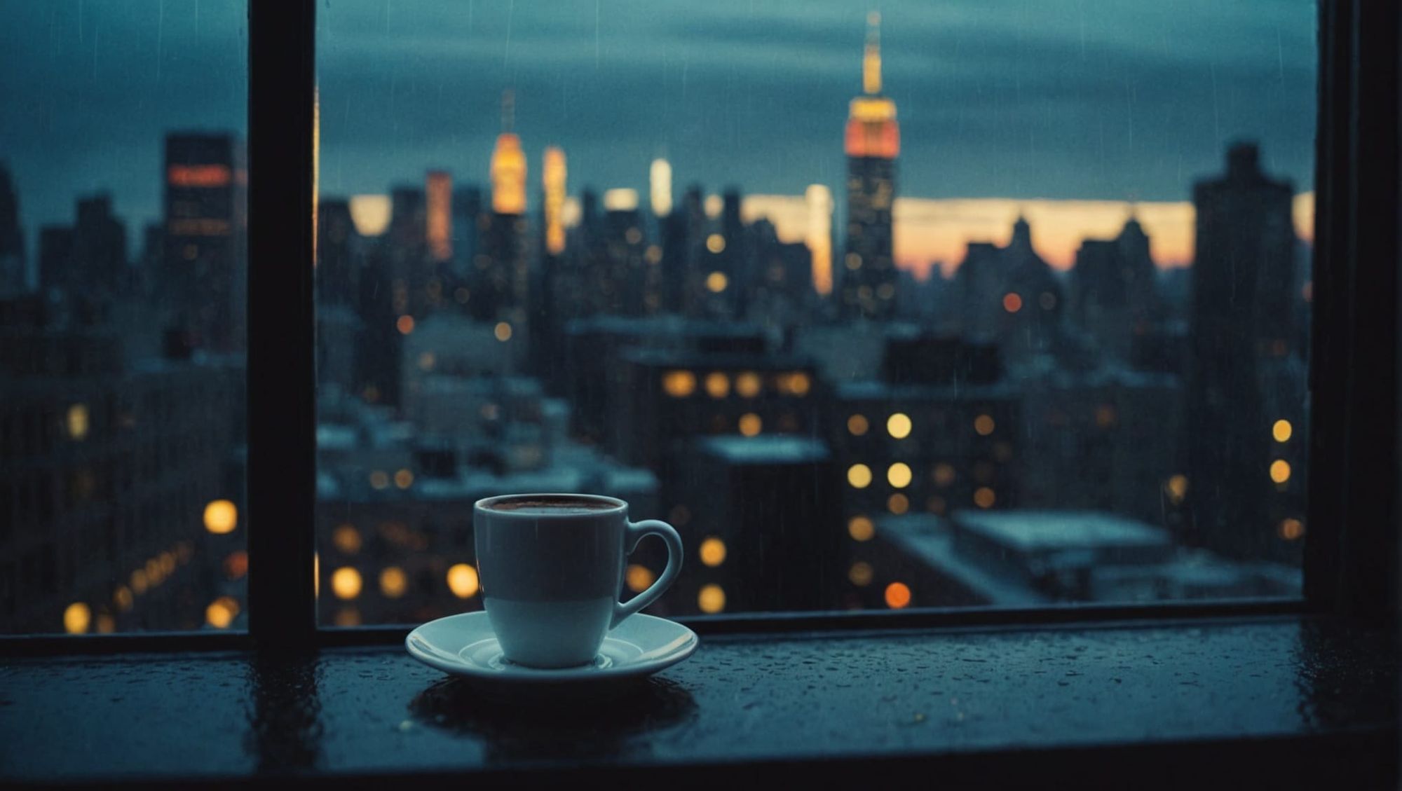 A coffee at night in NightCafé