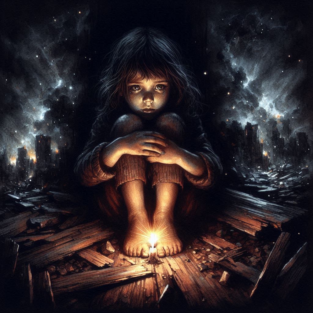 Fear and darkness loom, but even the smallest light can dispel the deepest shadows."