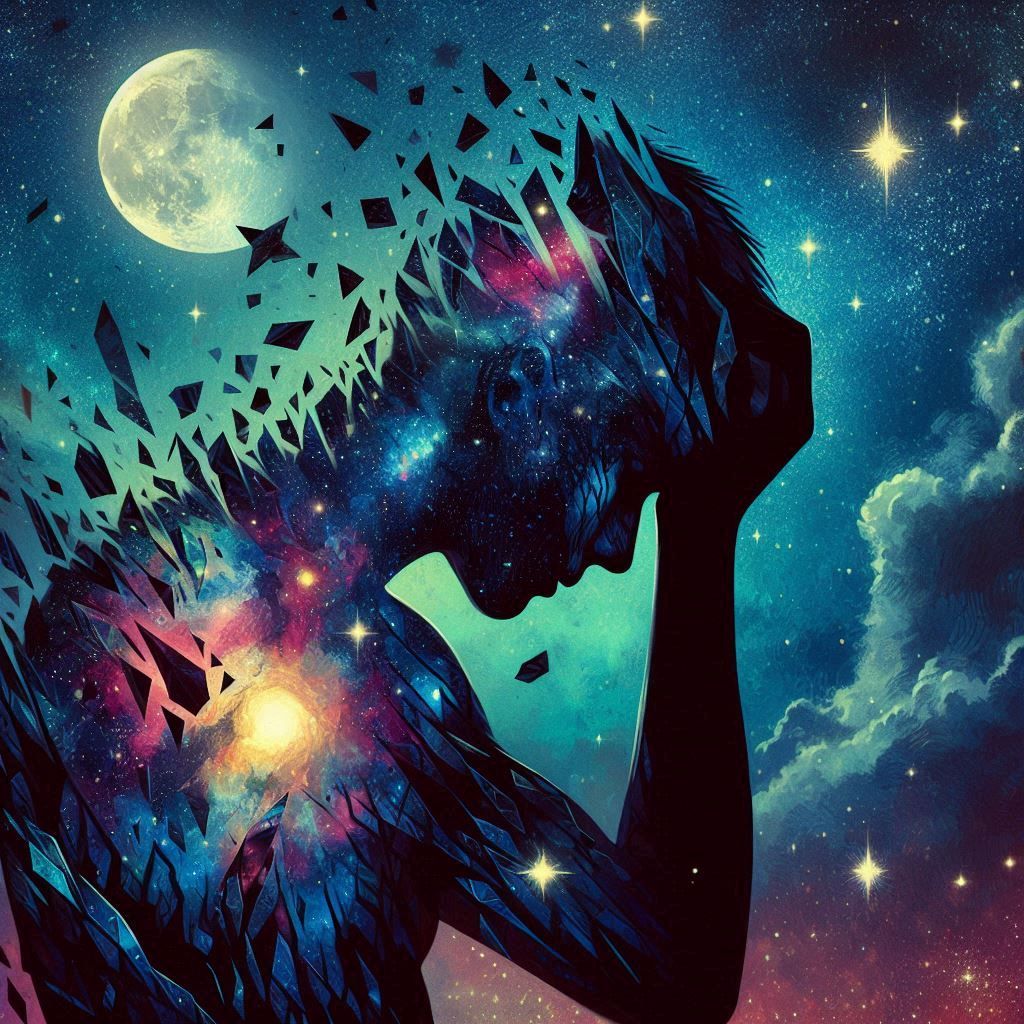 Double exposure portrait