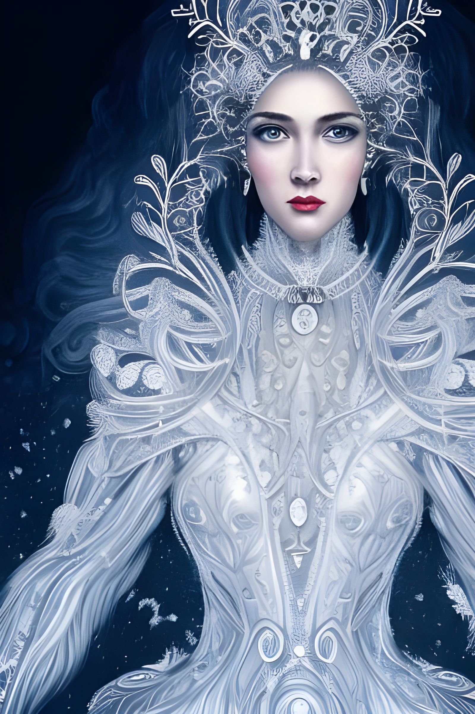 Queen of Ice and Snow   by @Chrysantheme
