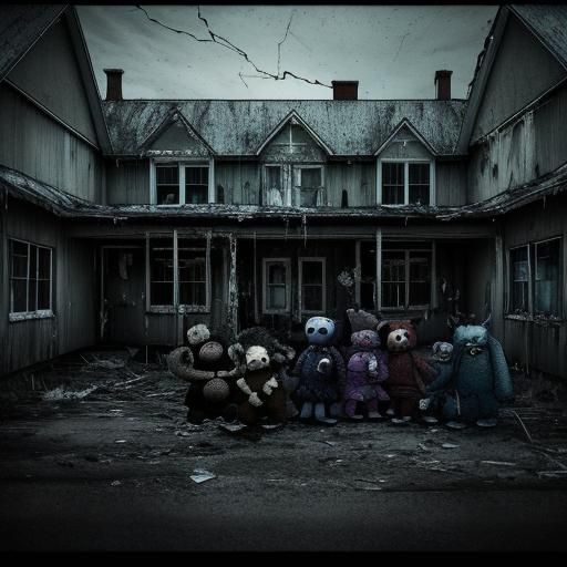 Creepy motel, blood sweat and tears creepy people , torn ted...