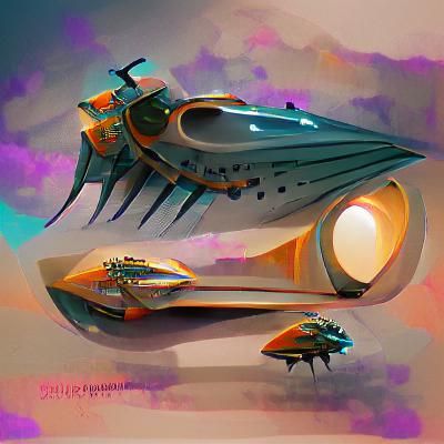 Sci-fi spaceship