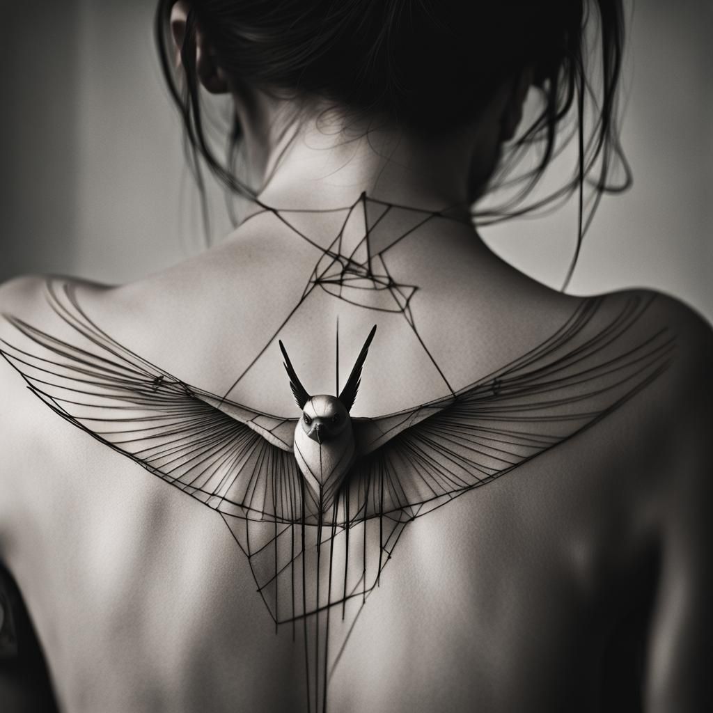 Phoenix Tattoo #phoenix #phoenixtattoo #geometry #lines #shapes | TikTok