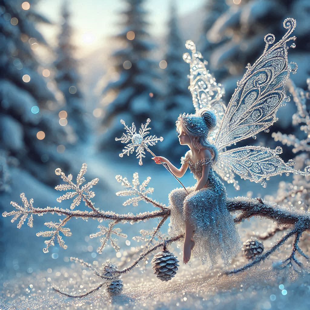 A beautiful snow fairy