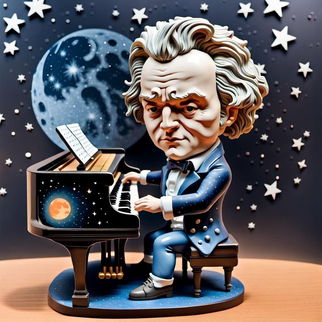 Ludwig “Bobblehead” Beethoven plays the “Moonlight Sonata”  by @undefined