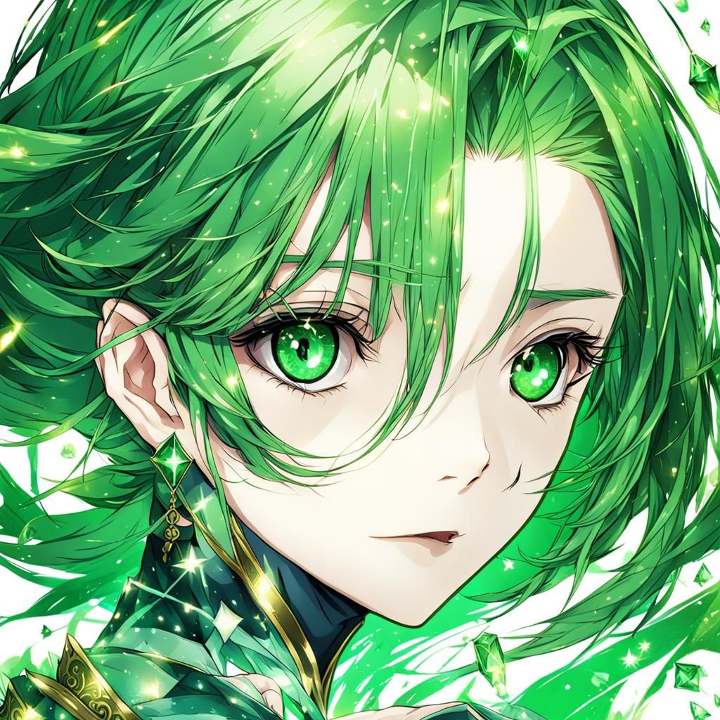 She has delicate magic that is green in color and her eyes c...