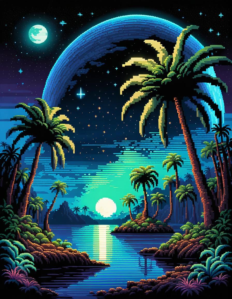 Pixel Palms  by @Griswold Cain