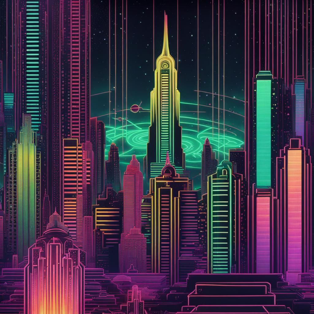"Neon space Retro"