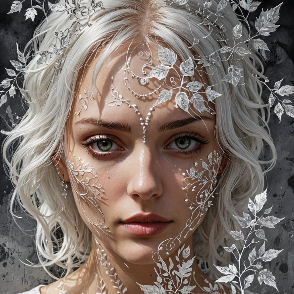 White filigree