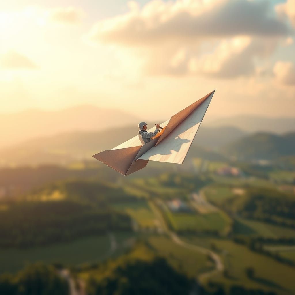 paper airplane pilot  by @Silvia
