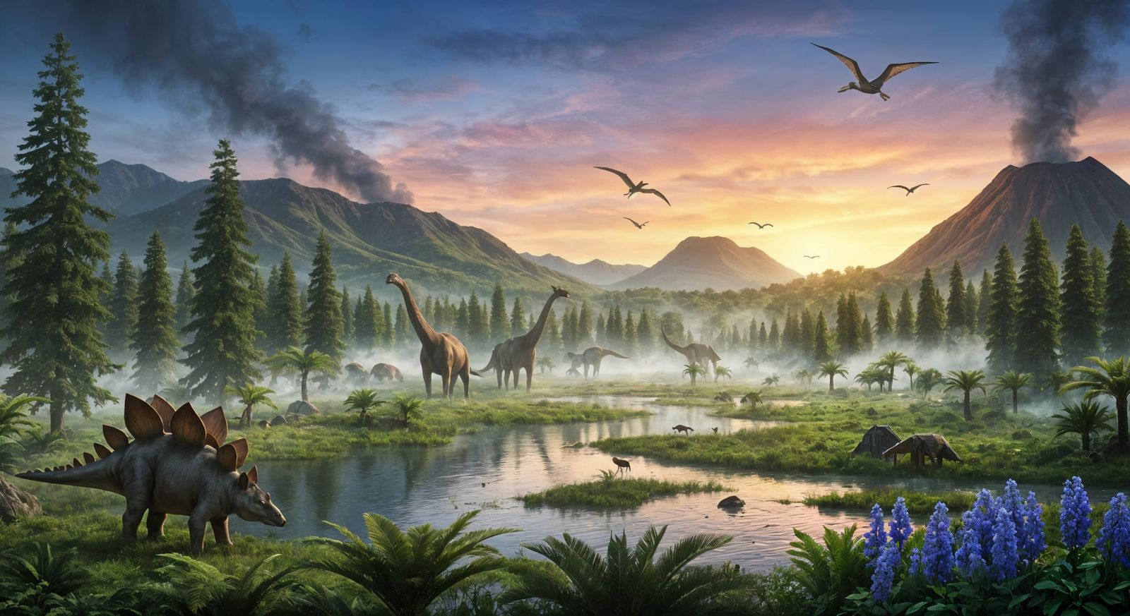 Sunset during the Jurassic Period  by @KrisB