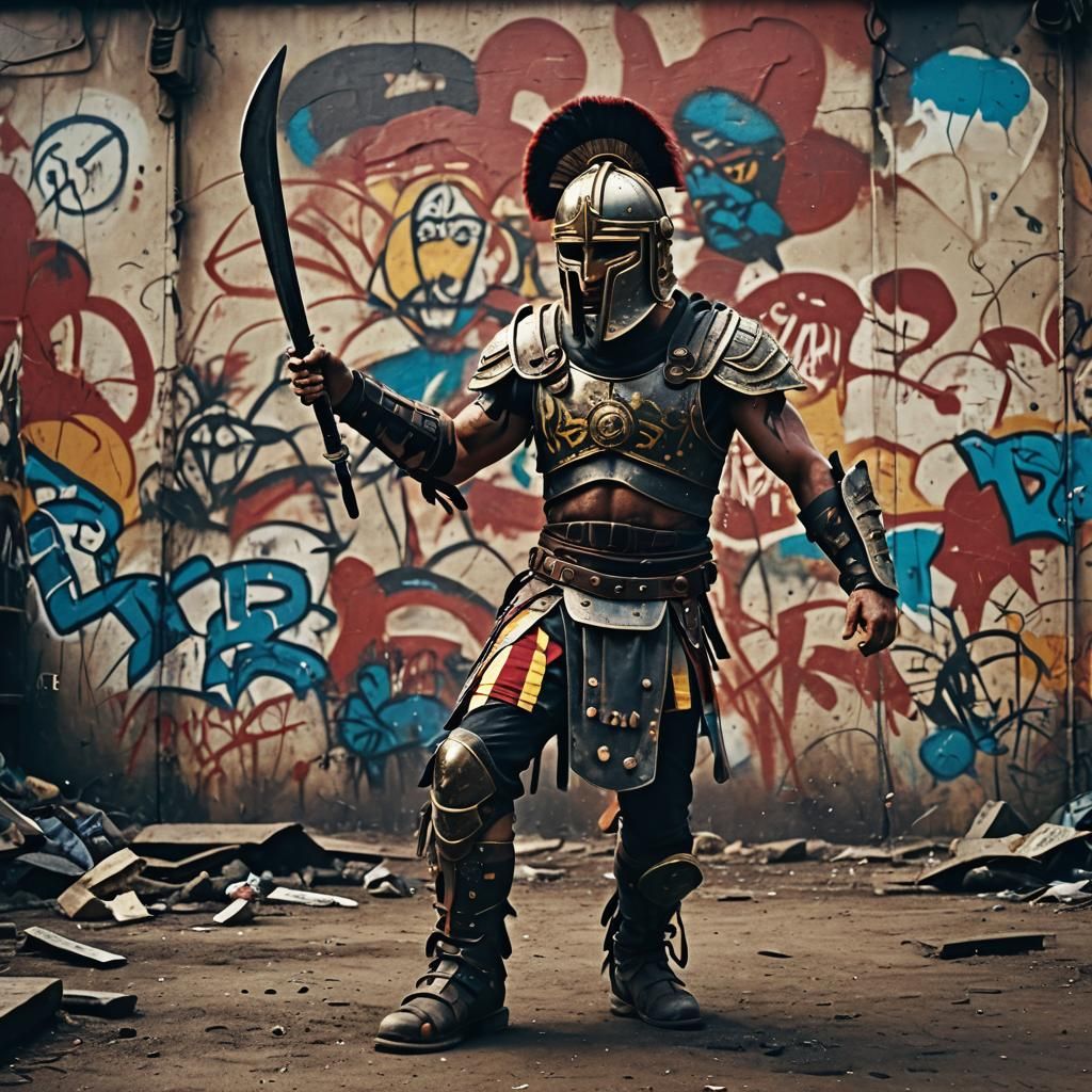 Gladiator circus world Cinematic film still, shot on v-rapto...