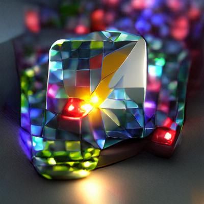A colorful diamant with realistic light reflections