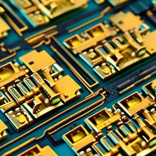 Gold connectors on a PCB