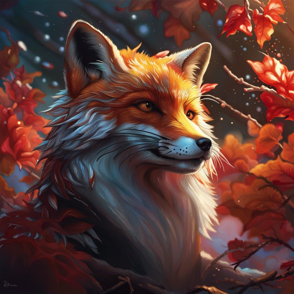 Frosty Fox - AI Generated Artwork - NightCafe Creator