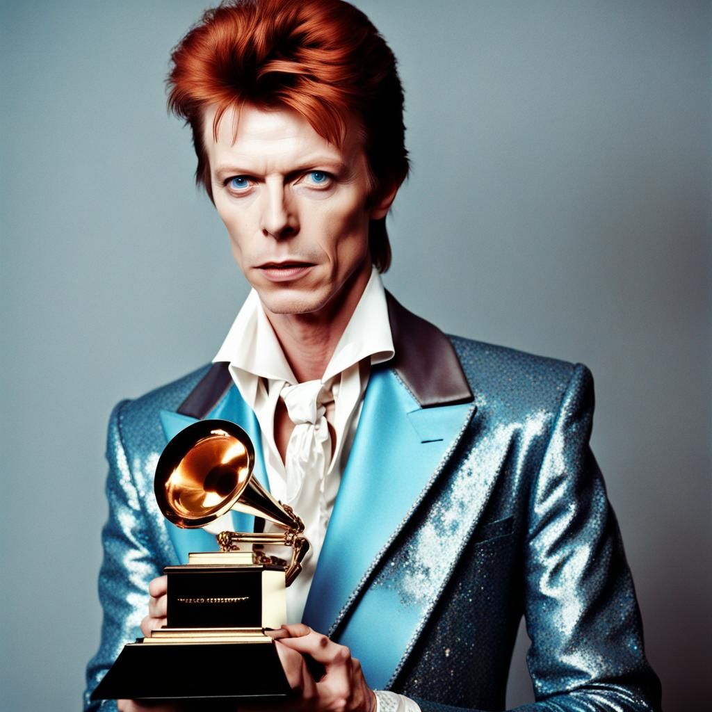 Bowie winning Grammy award  by @Stephanie Gunnz