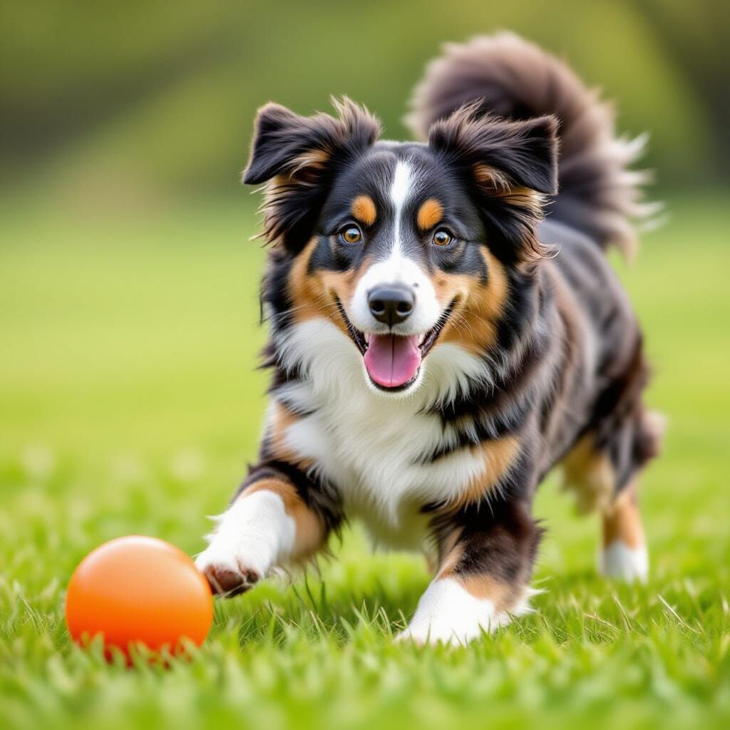 dog playing with ball - Start Image 3