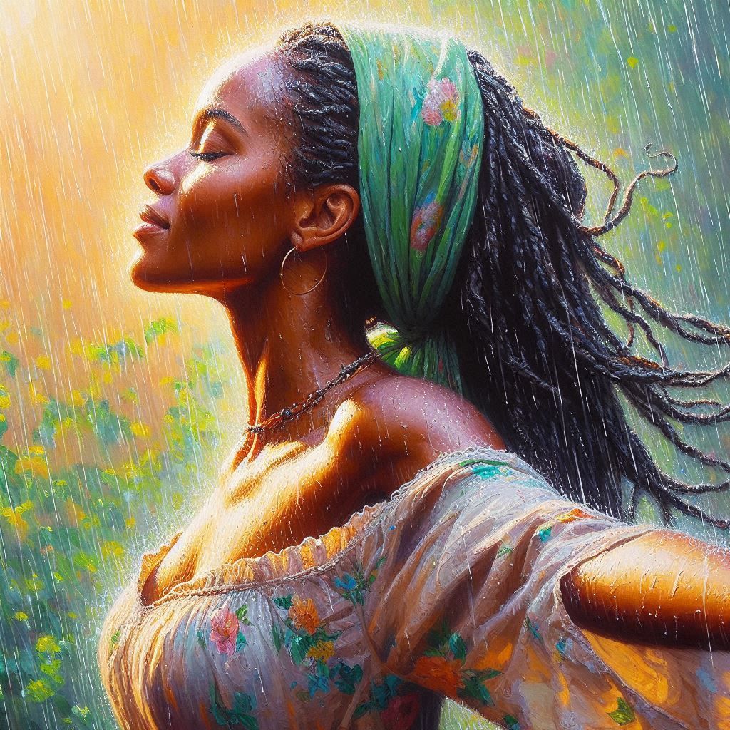 „Embracing the moment with open arms“