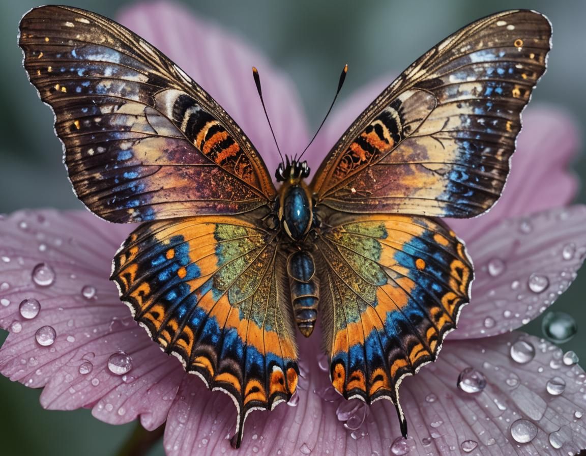 🦋💦A Butterfly's Dewy Dance   by @the Colonel
