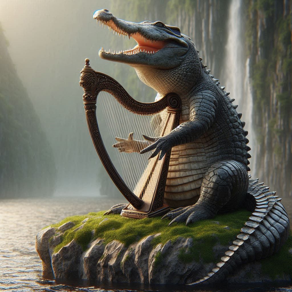 Crocodile lullaby - Runner up in Croc plus harp challenge