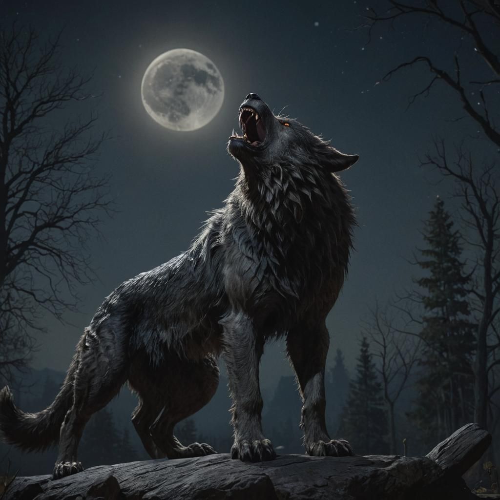 Lycan werewolf howling, Werewolf