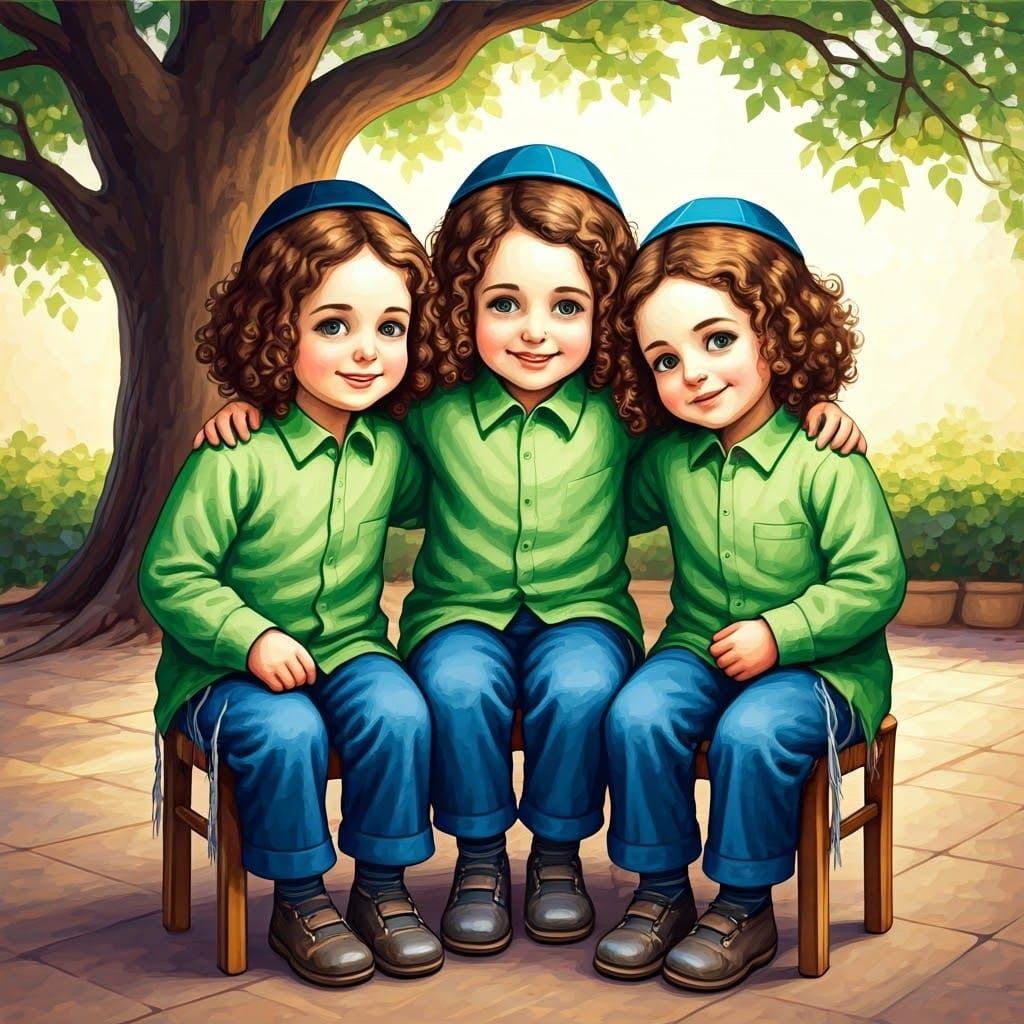 ילדים יושבים על ספסל