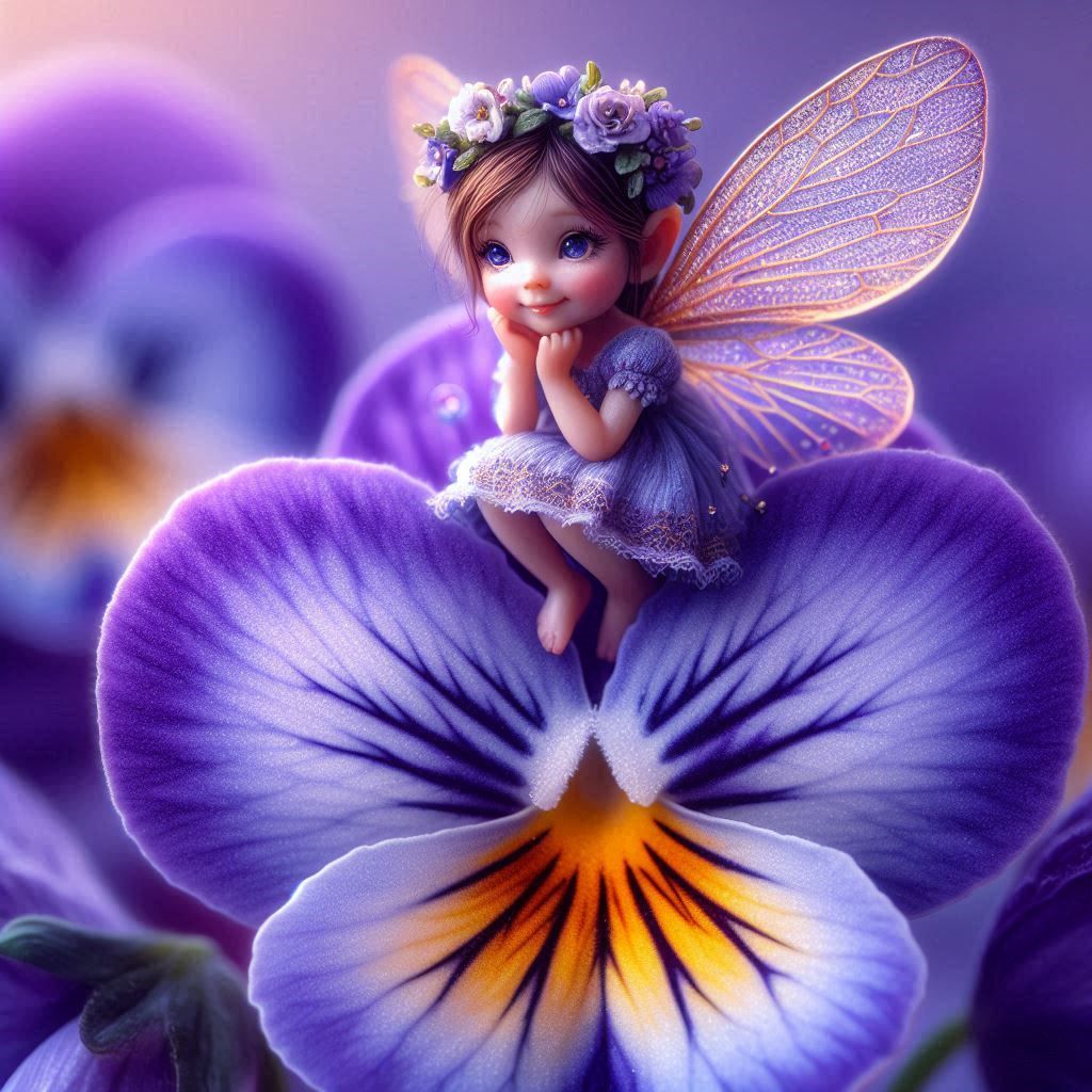 whimsical violet fairy