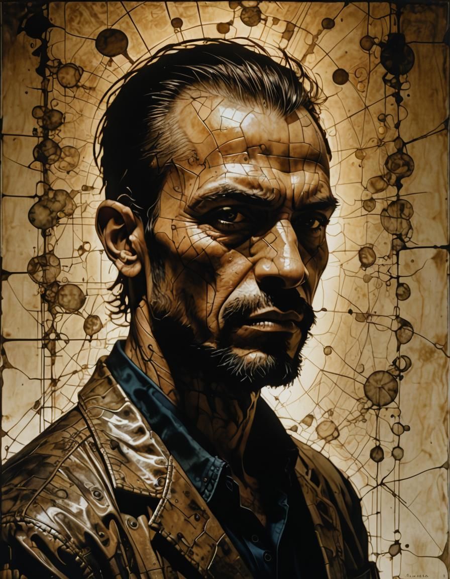Enki Bilal Chemigram Portrait