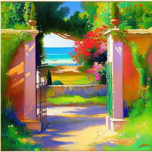 Mediterranean View  by @Leeftail_Art