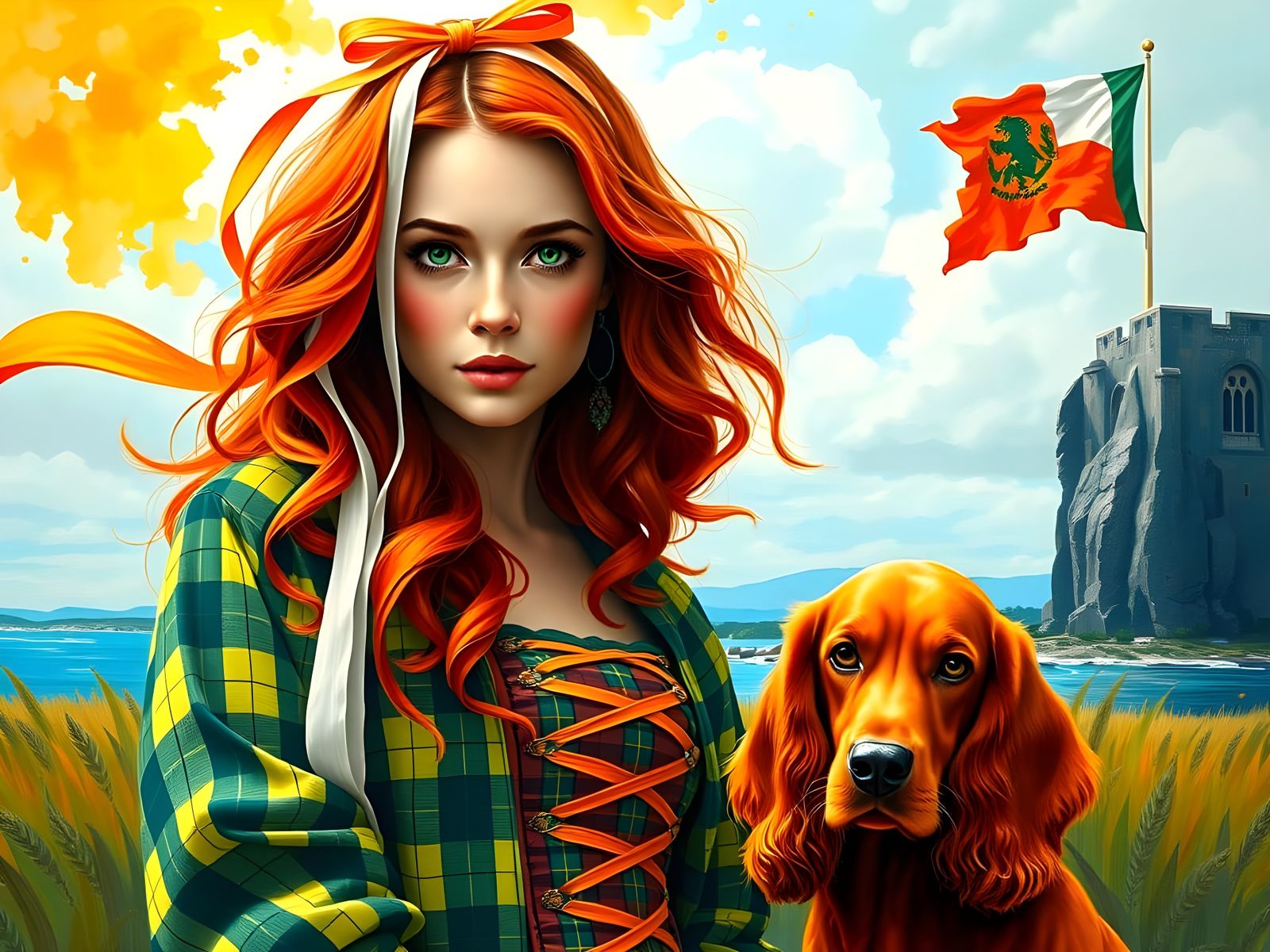 Eireann in Irish colors  by @Gary Murakami