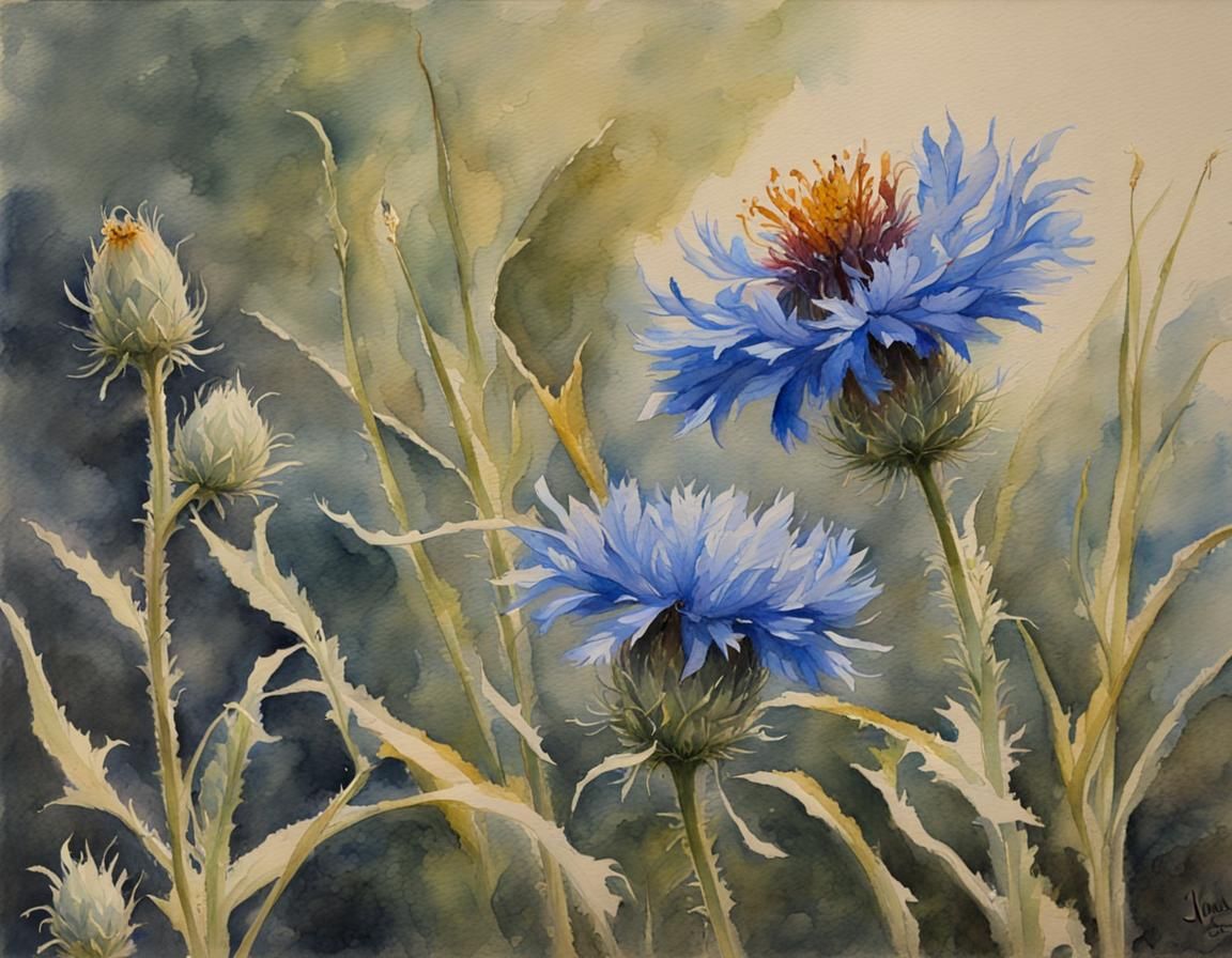 THE BEAUTIFUL CORNFLOWER AI Generated Artwork NightCafe Creator