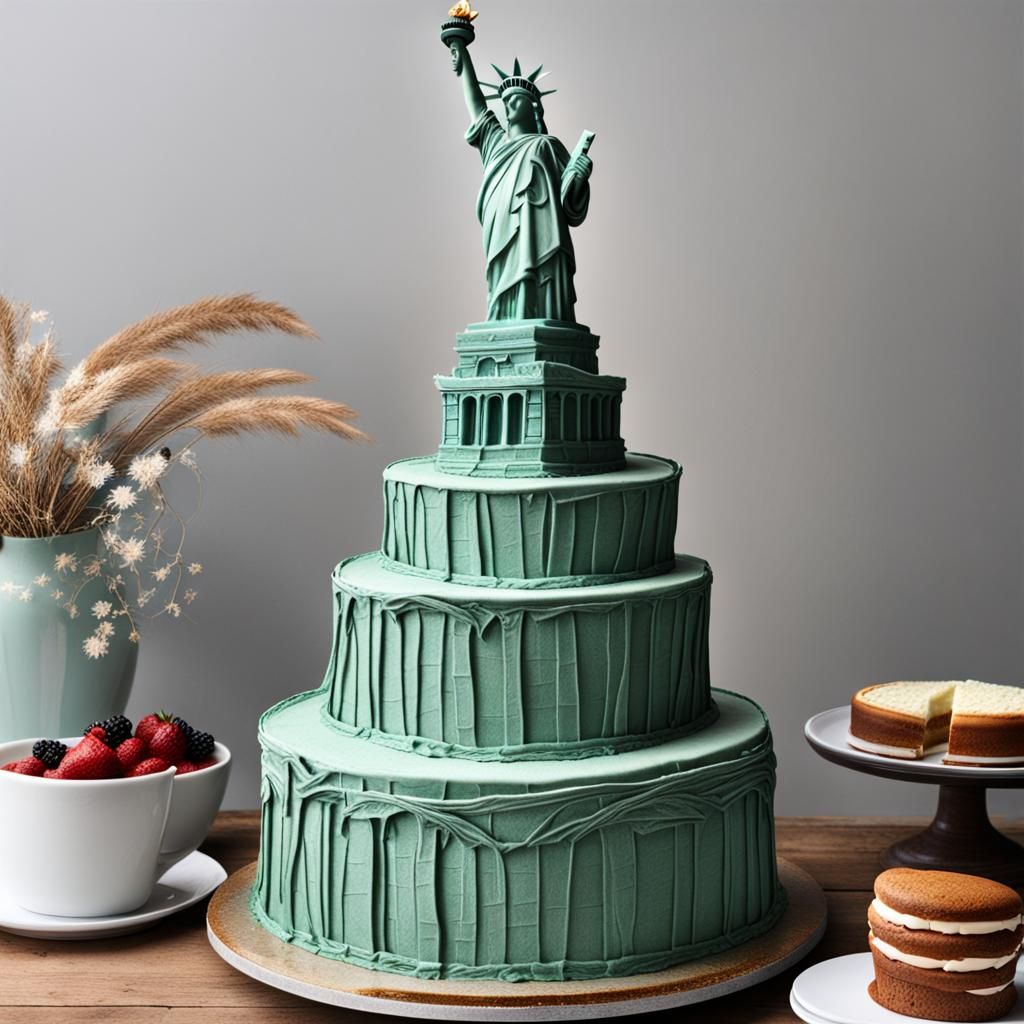 Statue of Liberty Cake - AI Generated Artwork - NightCafe Creator