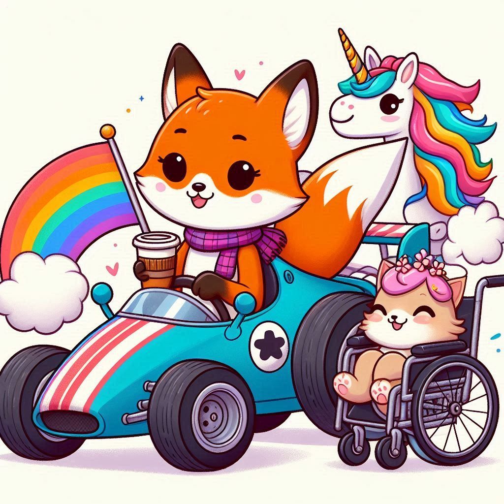 🦊🏎️☕️🦄🐈🦽