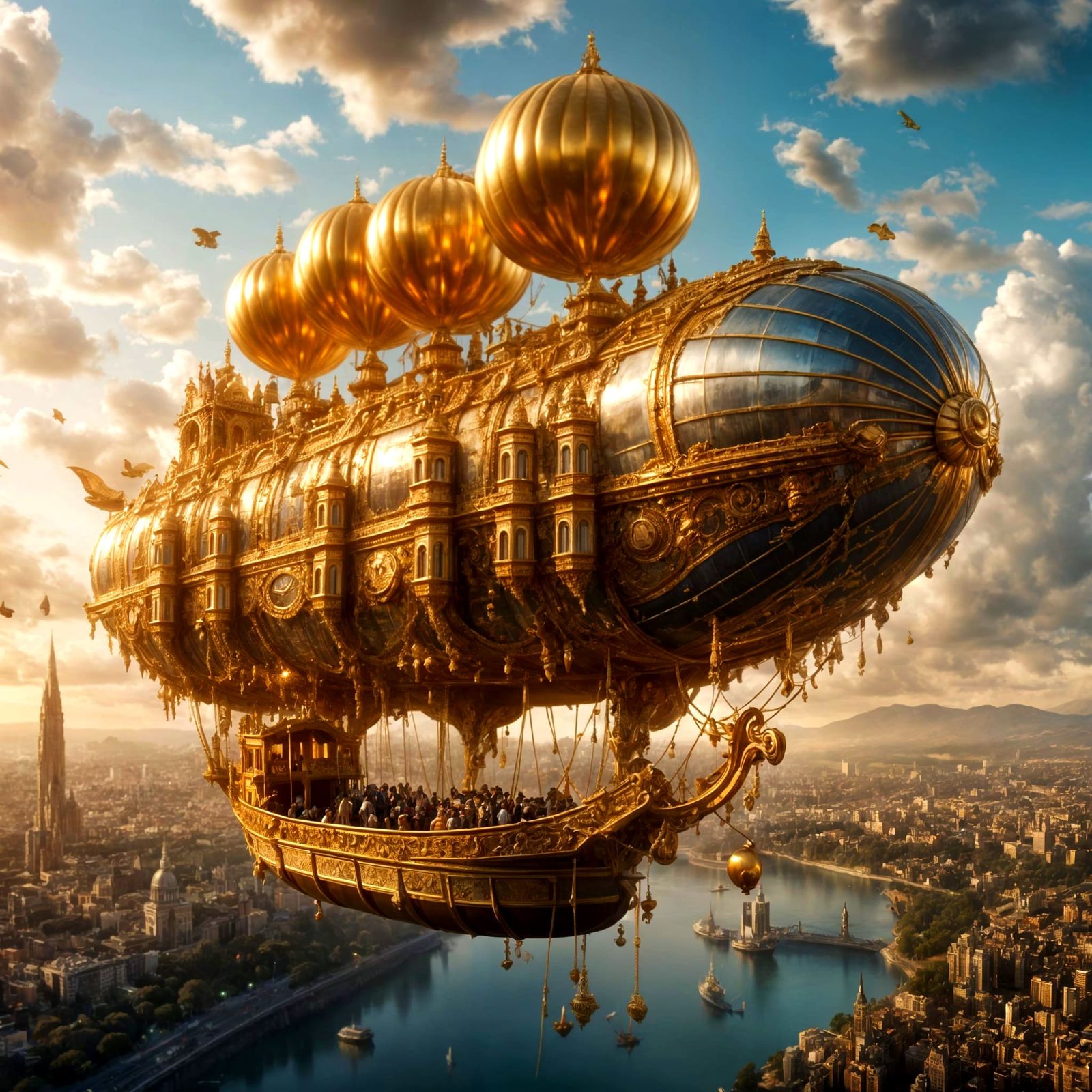 Golden hour in the golden age of airships.   by @Jeff Brock