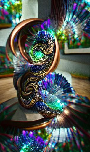 The Beginning of the Relationship When Everything Was Beautiful and Full of Potential (Feathery Snake Swirl)