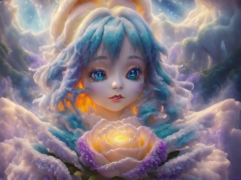 Enchanting Oil Painting of a Mystical Singer in a Whimsical ...