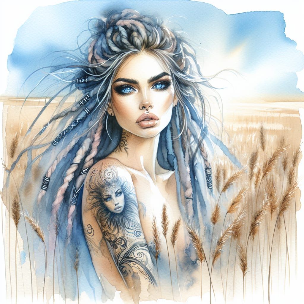 blue woman, NC DALL-E 3
