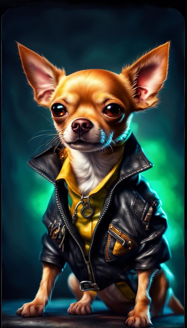 Tough Chihuahua - AI Generated Artwork - NightCafe Creator