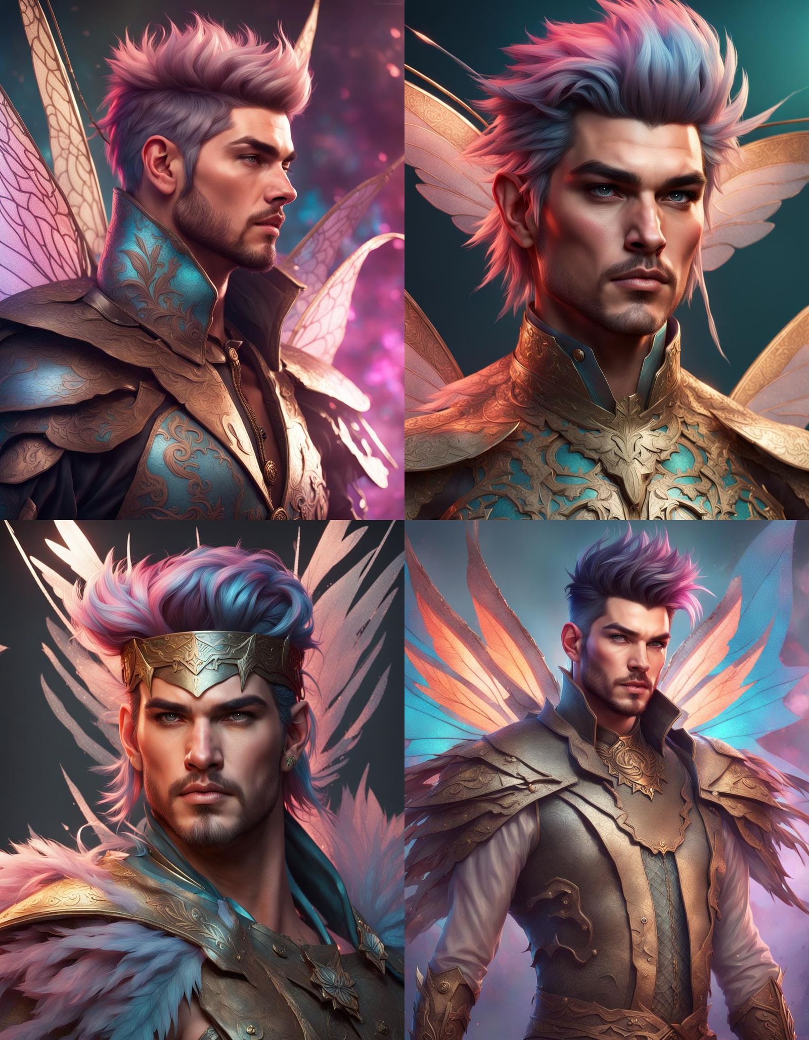 Adam Lambert Fairy Warrior - AI Generated Artwork - NightCafe Creator