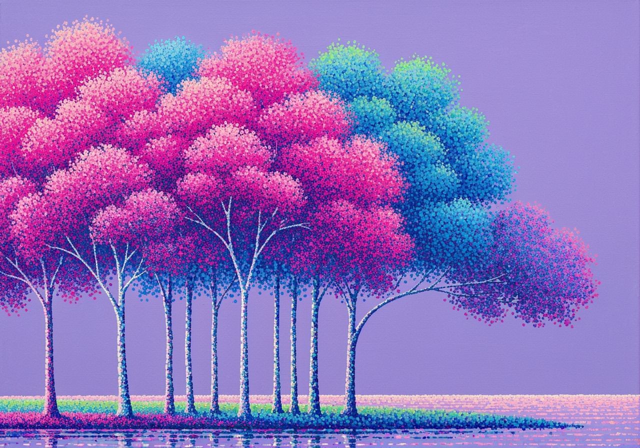  cluster of trees   by @Jane Jay