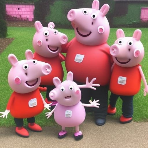 The peppa pig gang - AI Generated Artwork - NightCafe Creator