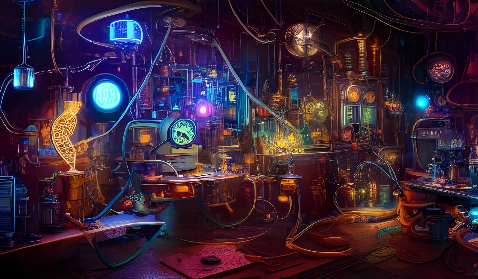 Electric Steampunk Labratory - Ai Generated Artwork - Nightcafe Creator