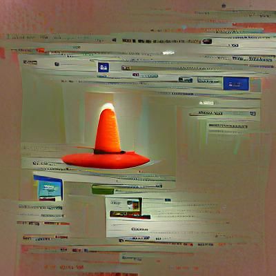 Traffic cone in internet