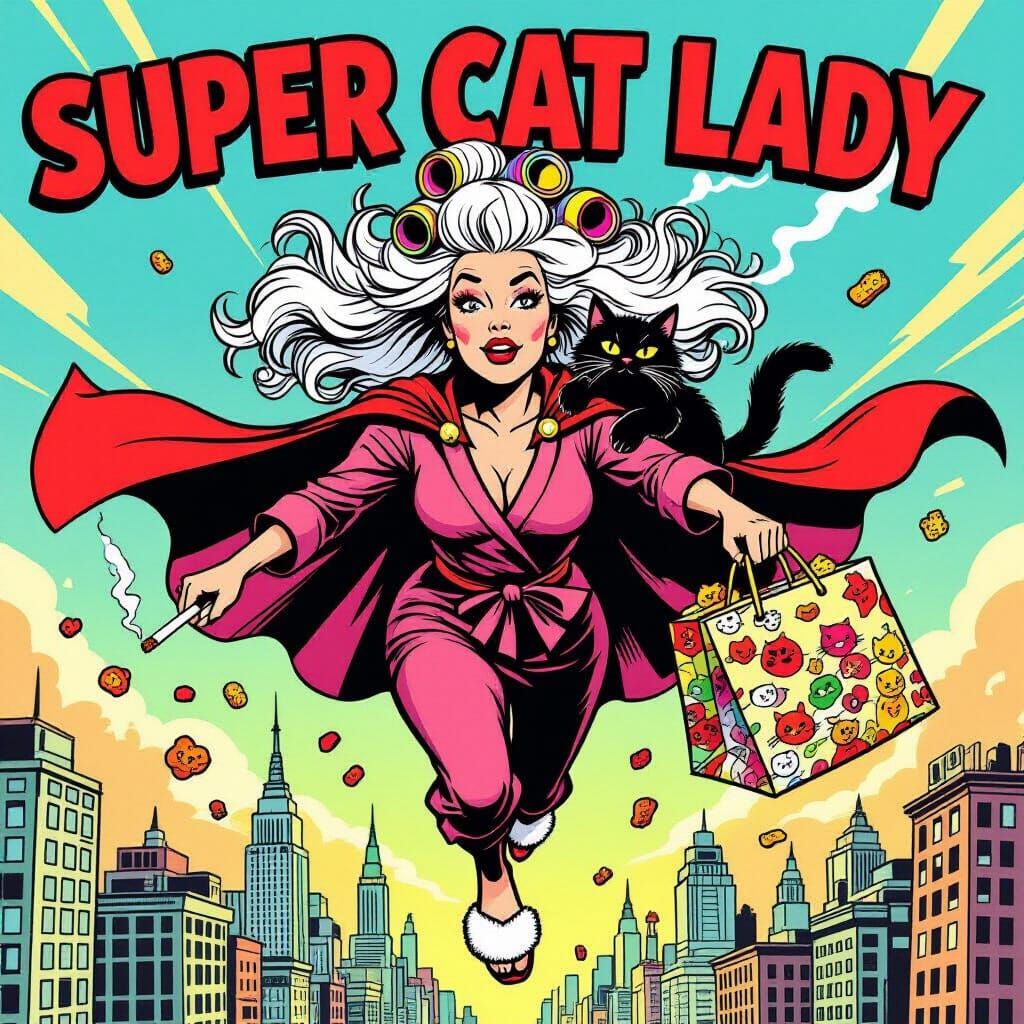 Super Cat Lady  by @Signorina